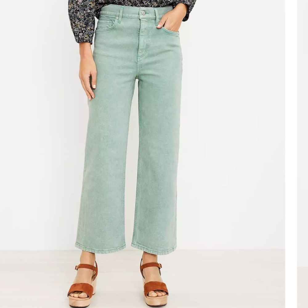Loft HIGH RISE WIDE LEG CROP JEANS